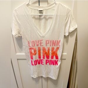 Victoria’s Secret pink sequin v neck top